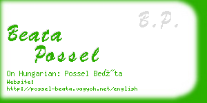 beata possel business card